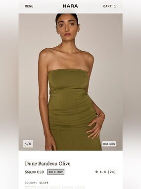 HARA Dune Bandeau Olive M
